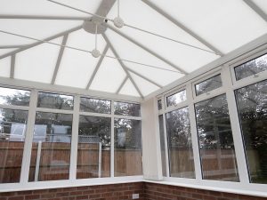 clean white conservatory